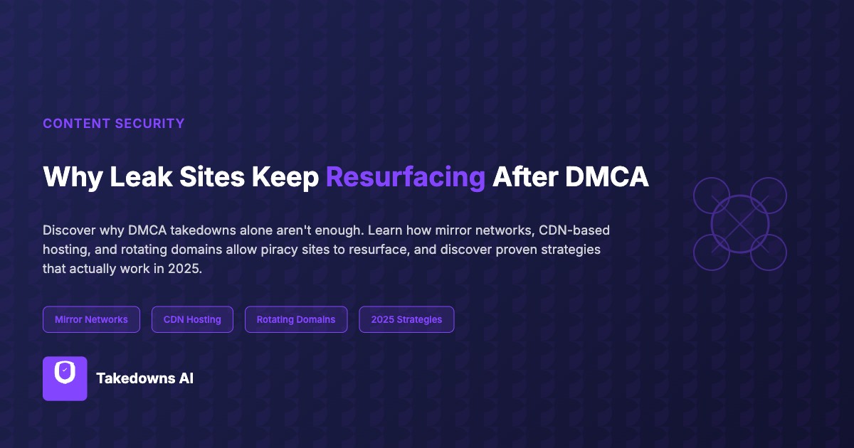 Por que os sites de vazamentos continuam ressurgindo após takedowns de DMCA
